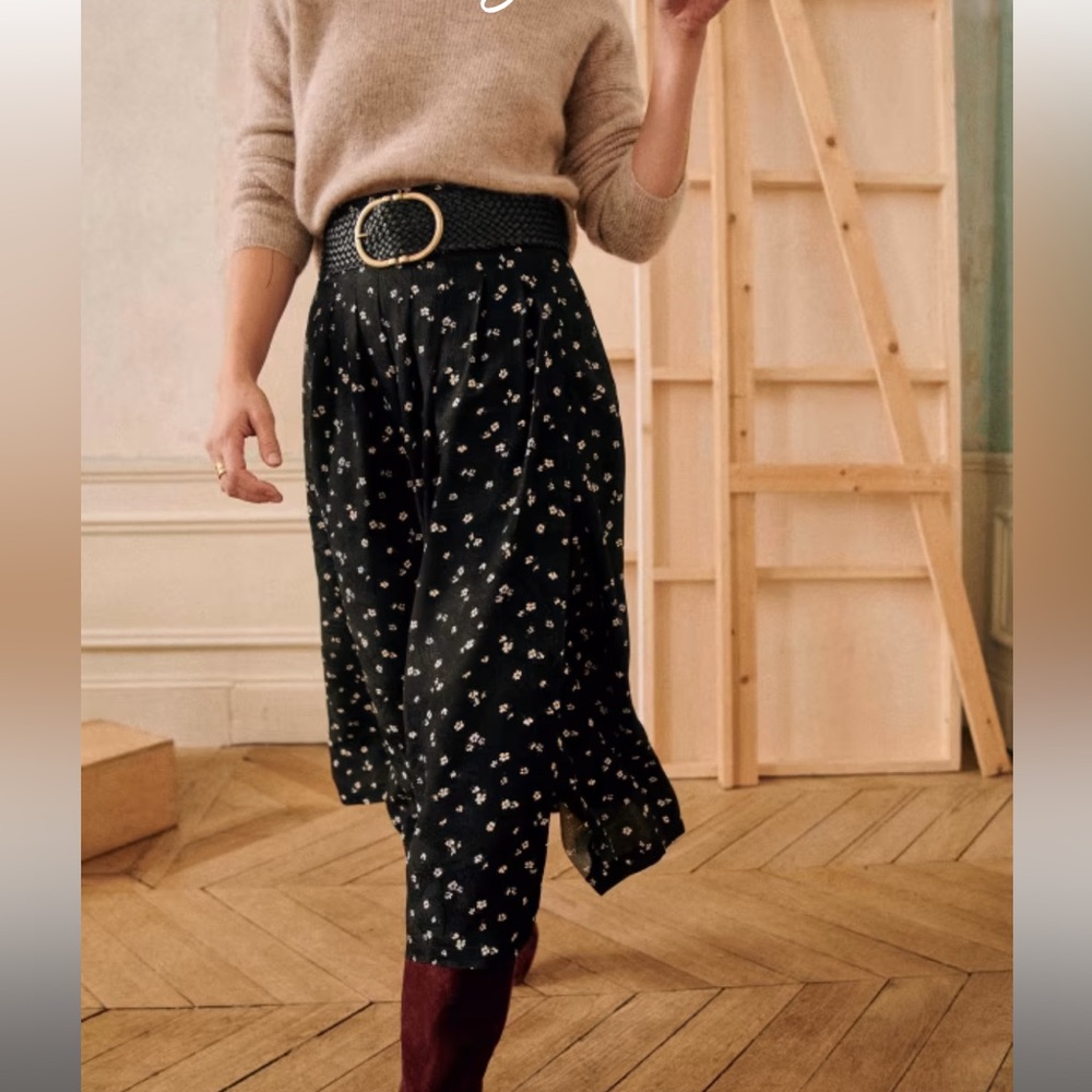 Sezane Alicia skirt in two-toned jacquard